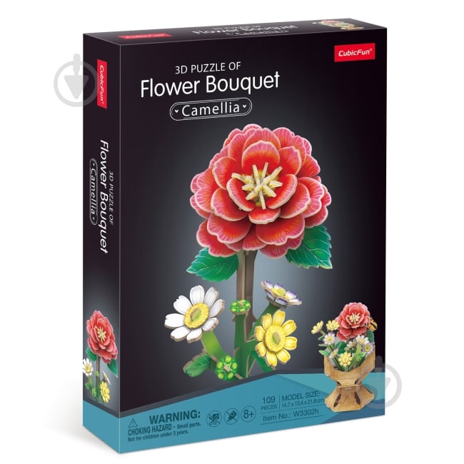 3D-пазл CubicFun Букет цветов Камелия W3302h - фото 1 3D-пазл CubicFun Букет цветов Камелия W3302h - фото 1