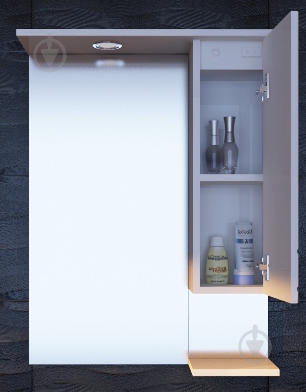 Зеркало со шкафчиком ЮВЕНТА Ріо2 - 60 левое - фото 2