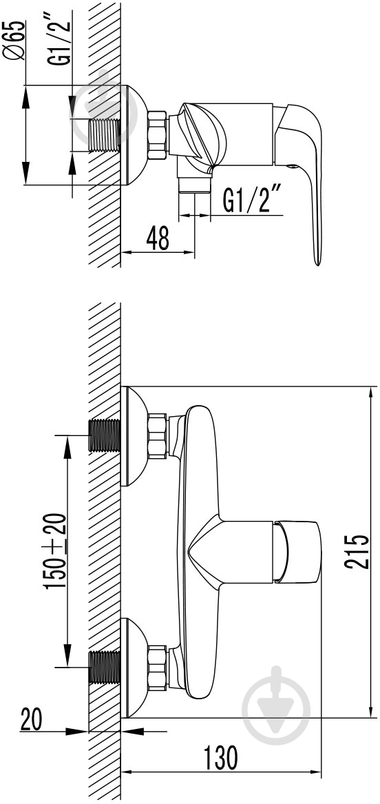 Смеситель для душа Imprese Nova Opava 15075 - фото 2