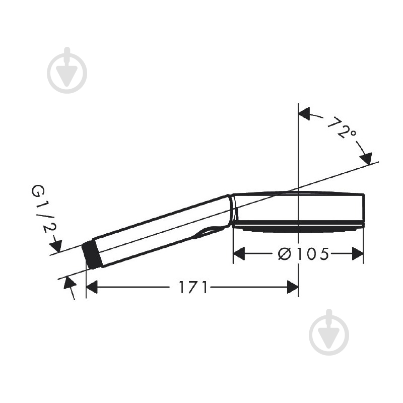 Лейка для душа Hansgrohe Pulsify Blend 24122000 - фото 2