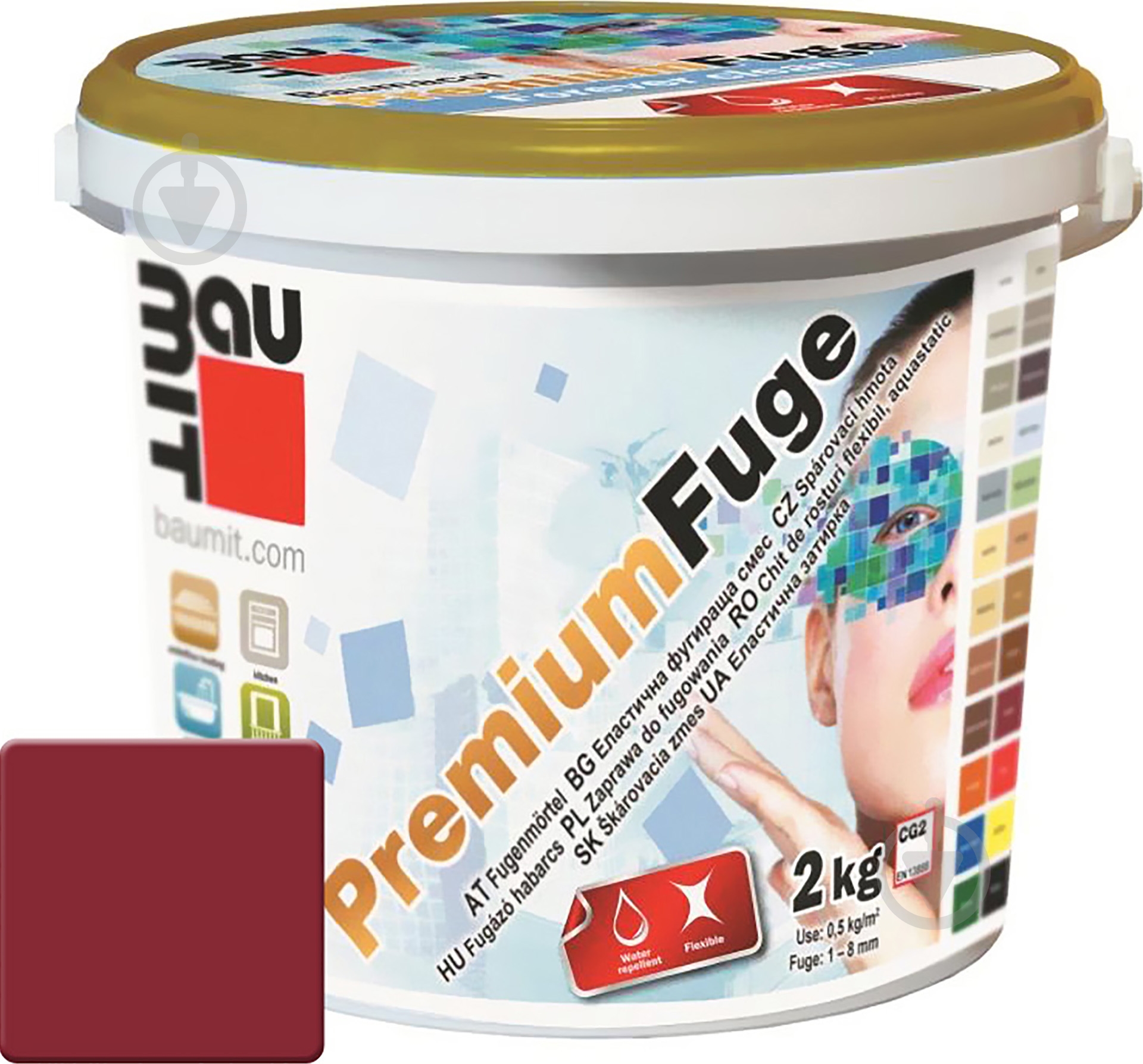 Фуга Baumit PremiumFuge 2 кг рубин - фото 1 Фуга Baumit PremiumFuge 2 кг рубин - фото 1