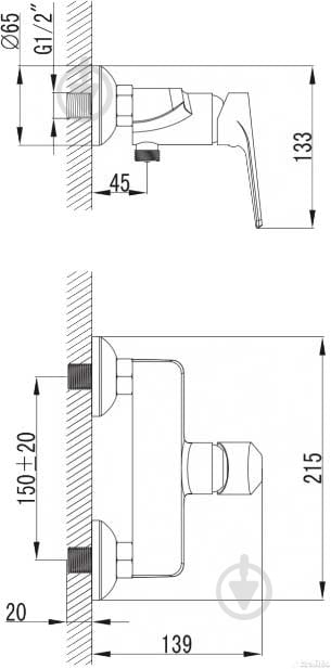 Смеситель для душа Imprese Barka 15265 - фото 2
