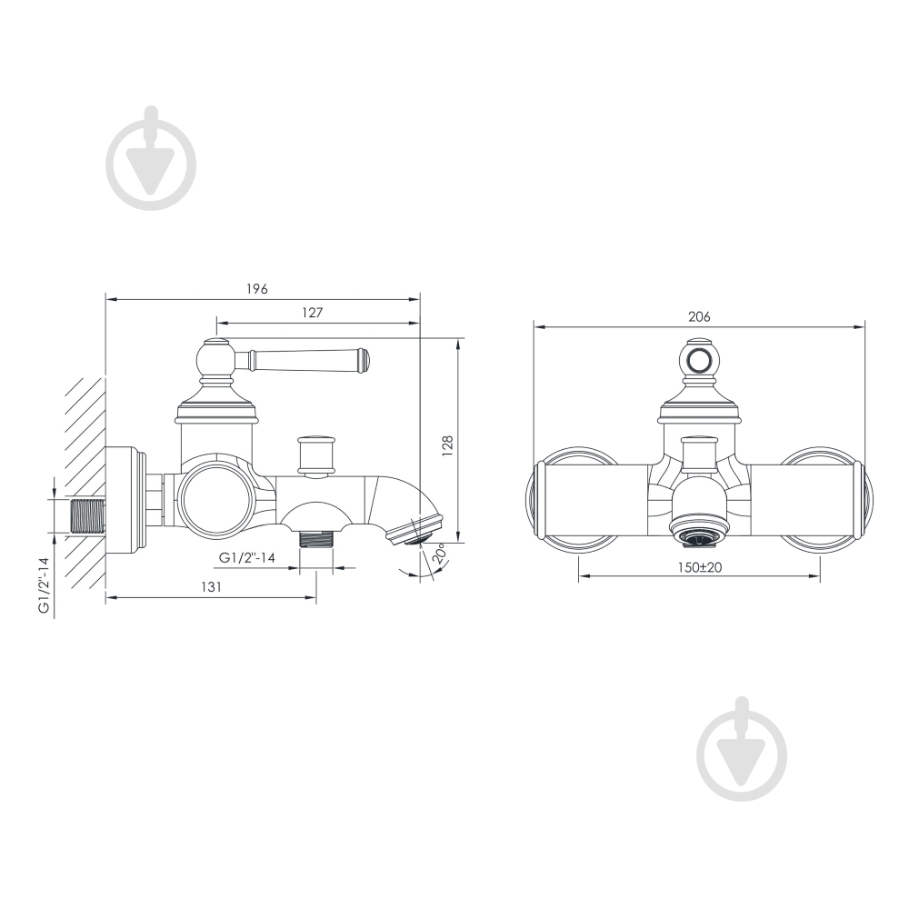 Смеситель для душа Imprese Hydrant ZMK031806080 - фото 2