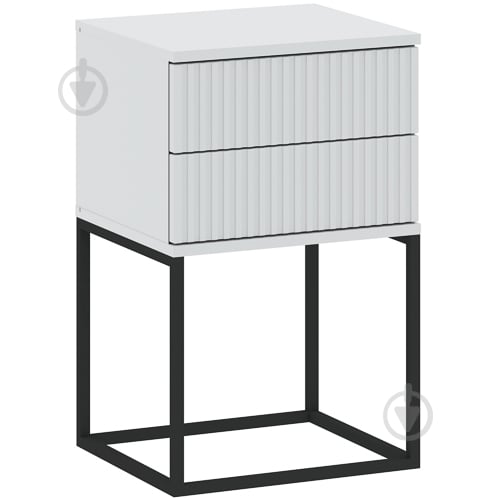 Тумба приліжкова Intermeble CADRO 2ш 400x650x390 мм чорний/білий (5003333BIP) - фото 1