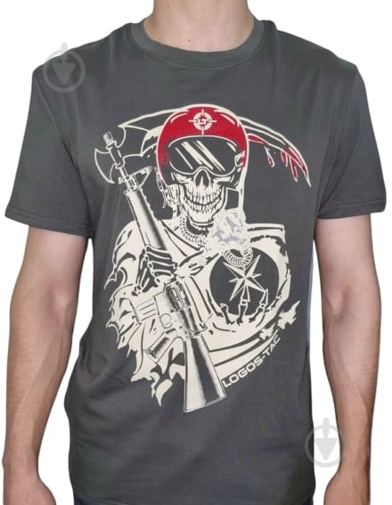 Футболка LOGOS-Tac з принтом Pilot F-16 04-09-00-0076 р.M хакі - фото 1