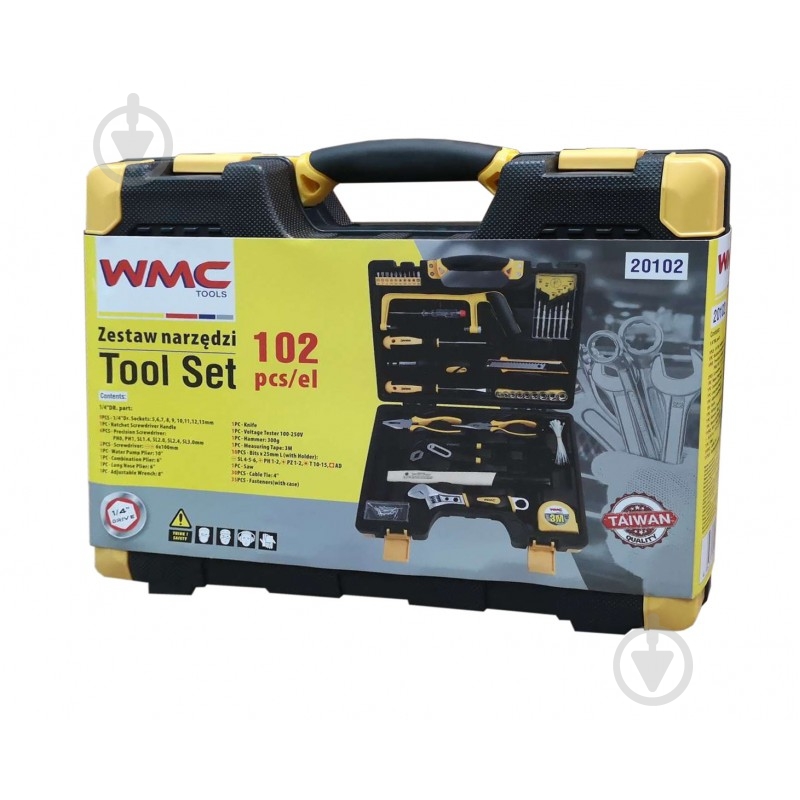 Набор ручного инструмента WMC TOOLS 102 шт. 20102 - фото 3 Набор ручного инструмента WMC TOOLS 102 шт. 20102 - фото 3