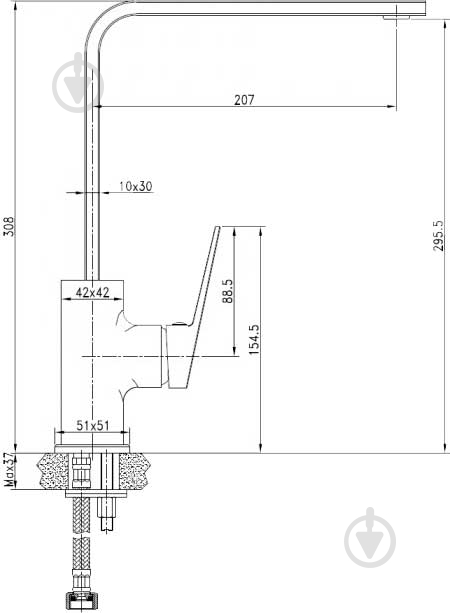 Смеситель для кухни Imprese Elanta (55451) - фото 2