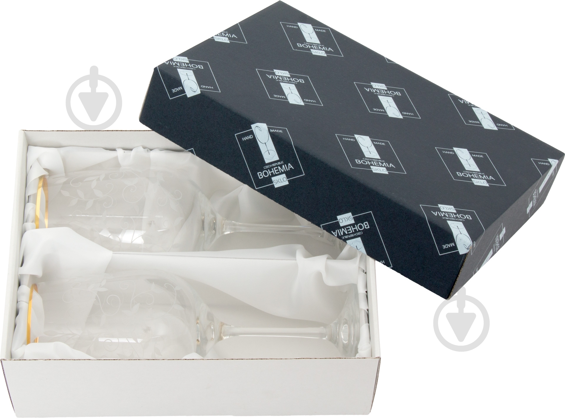 Набір бокалів для вина Bohemia Lido золото 550 мл 2 шт. - фото 3