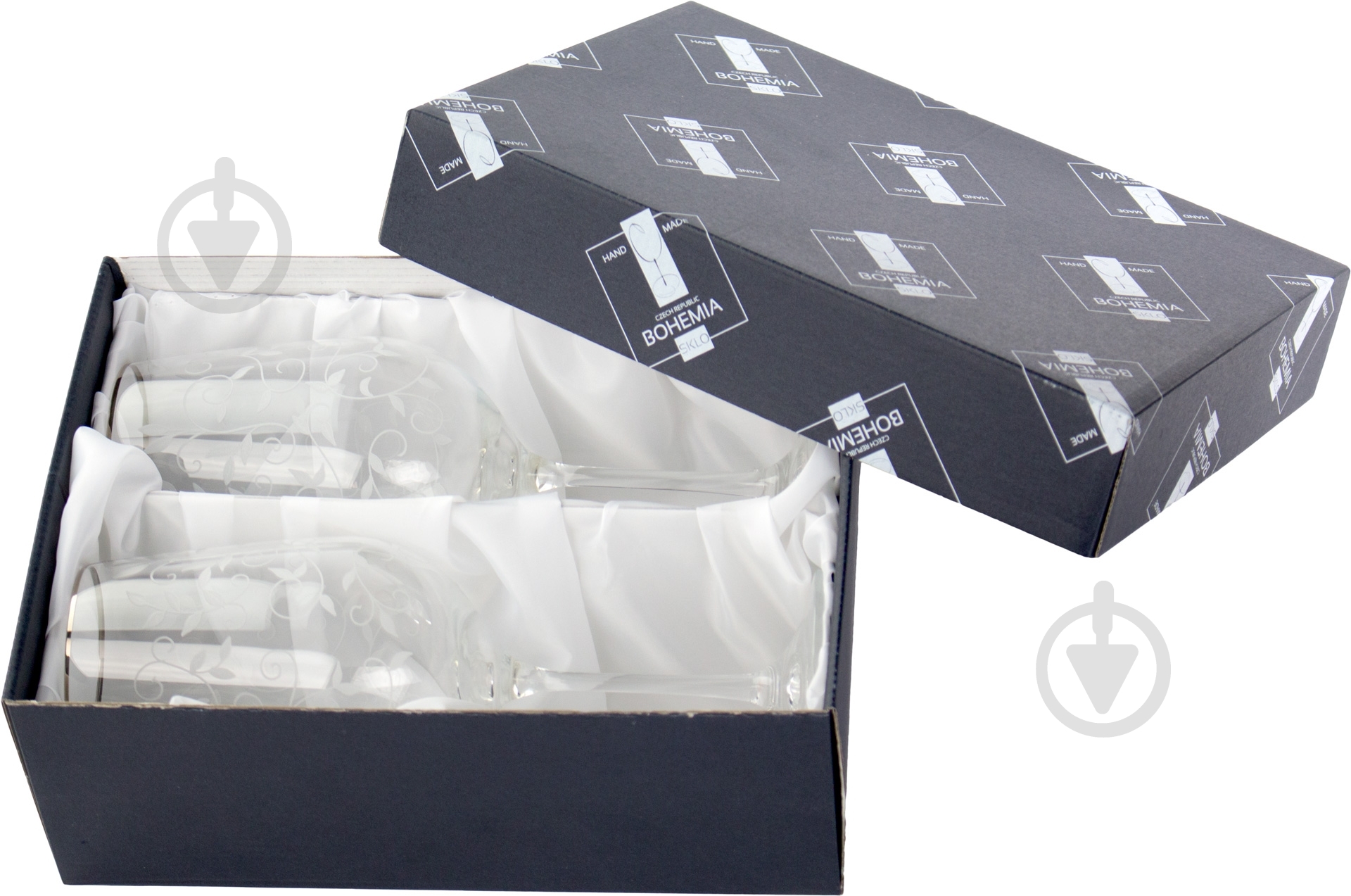 Набір бокалів для вина Bohemia Lido платина 550 мл 2 шт. - фото 3 Набір бокалів для вина Bohemia Lido платина 550 мл 2 шт. - фото 3