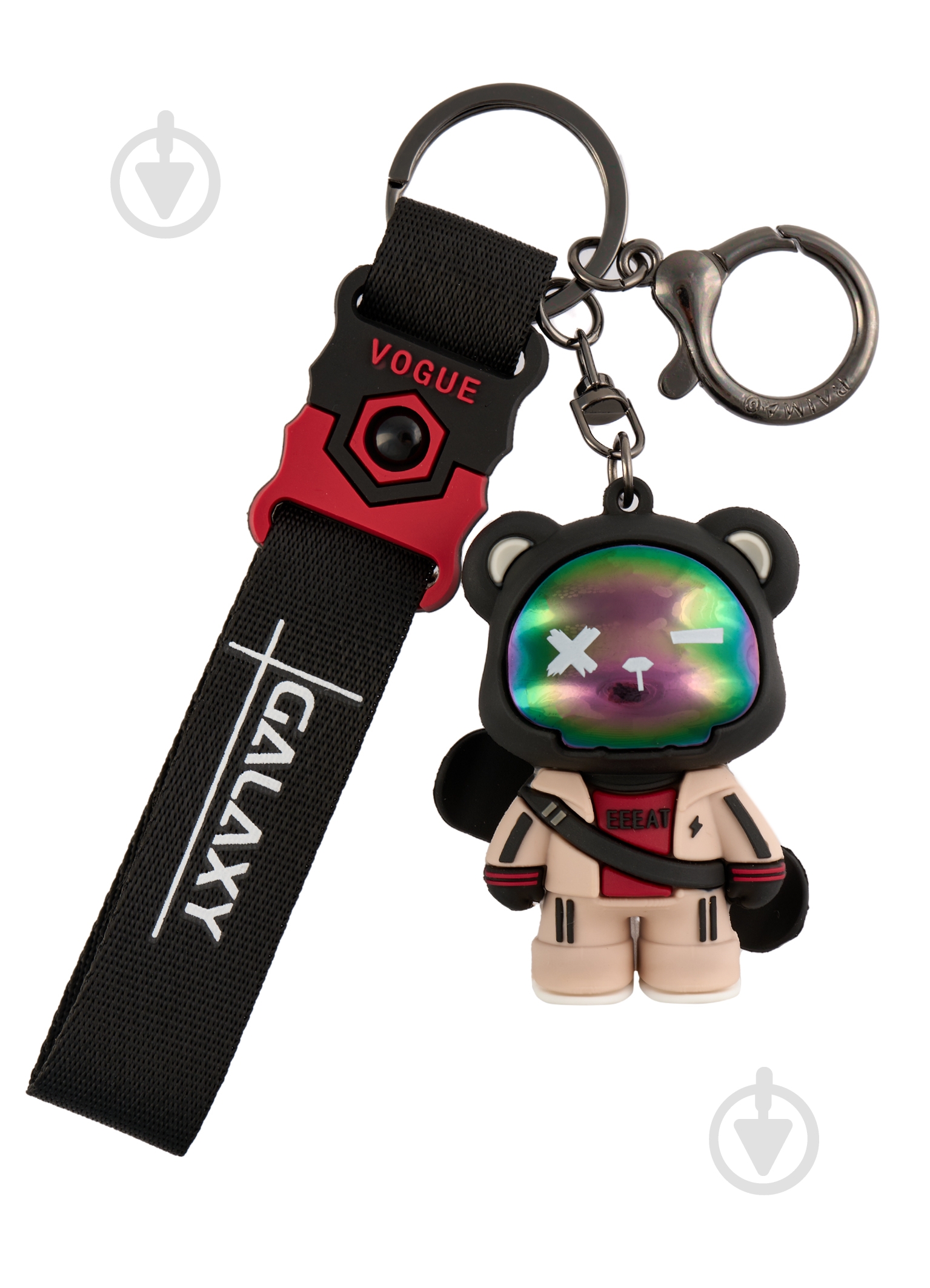 Брелок для ключей Аниме бело-черный - фото 1