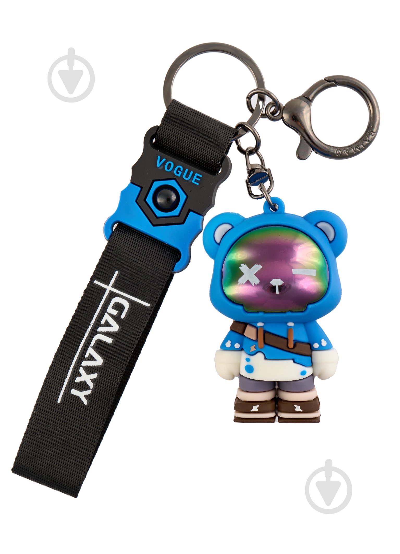 Брелок для ключей Аниме бело-синий - фото 1 Брелок для ключей Аниме бело-синий - фото 1