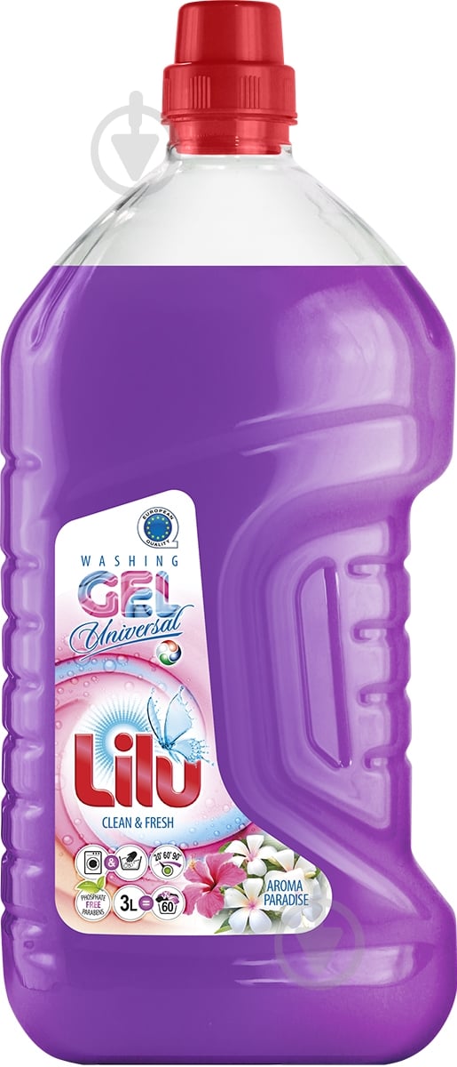 Гель для машинной и ручной стирки Lilu WASHING GEL Universal арома парадайз 3 л - фото 1