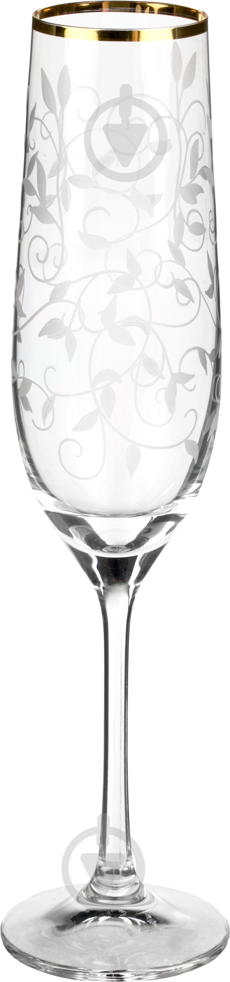 Набор бокалов для шампанского Bohemia Lido золото 190 мл 2 шт. - фото 1
