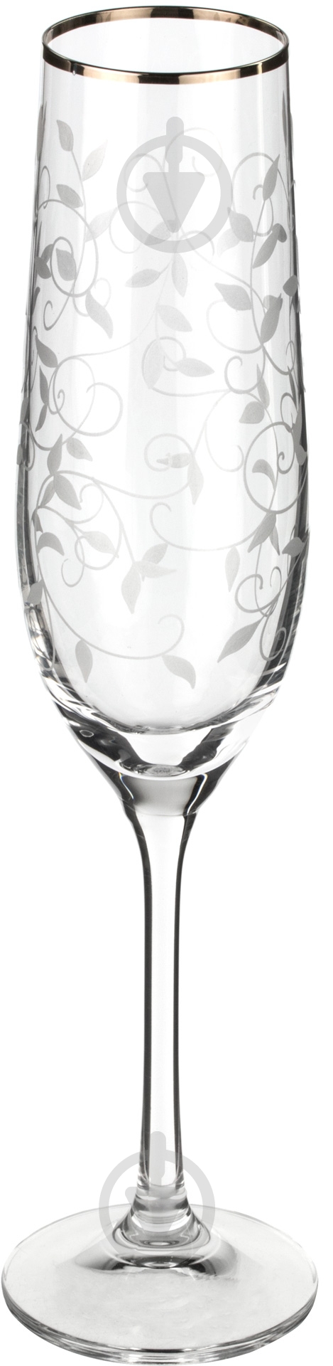 Набір бокалів для шампанського Bohemia Lido платина 190 мл 2 шт. - фото 1