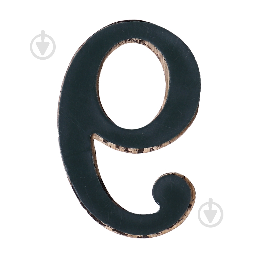 Цифра 9 латунь стара бронза 50 мм Larvij LNB5 AB #9 - фото 2