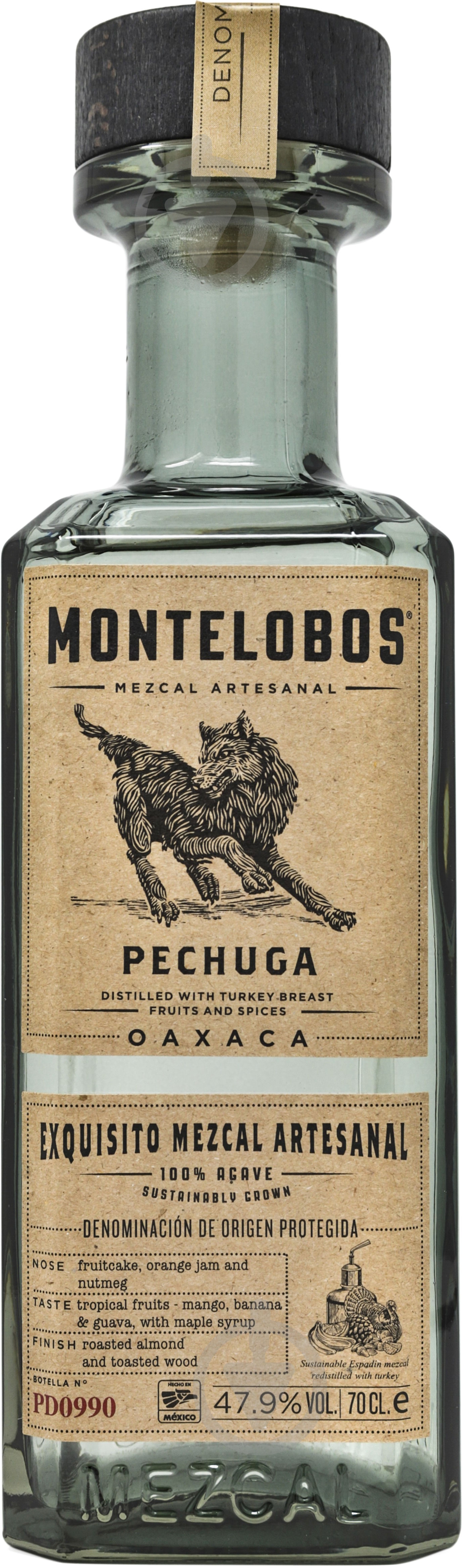 Мескаль MONTELOBOS Pechuga 47,9% 0,75 л 47% - фото 1