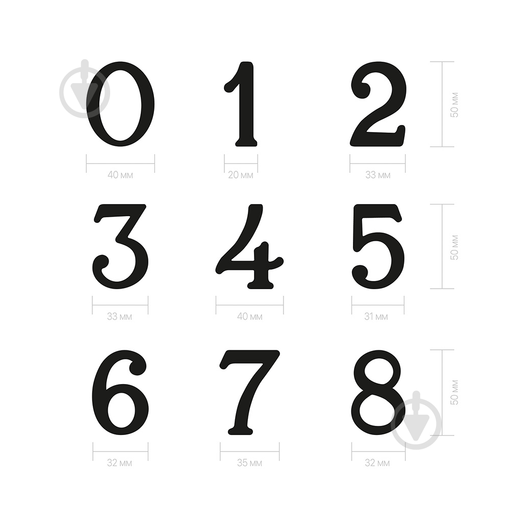 Цифра O латунь старая бронза 50 мм Larvij LNB5 AB #0 - фото 3