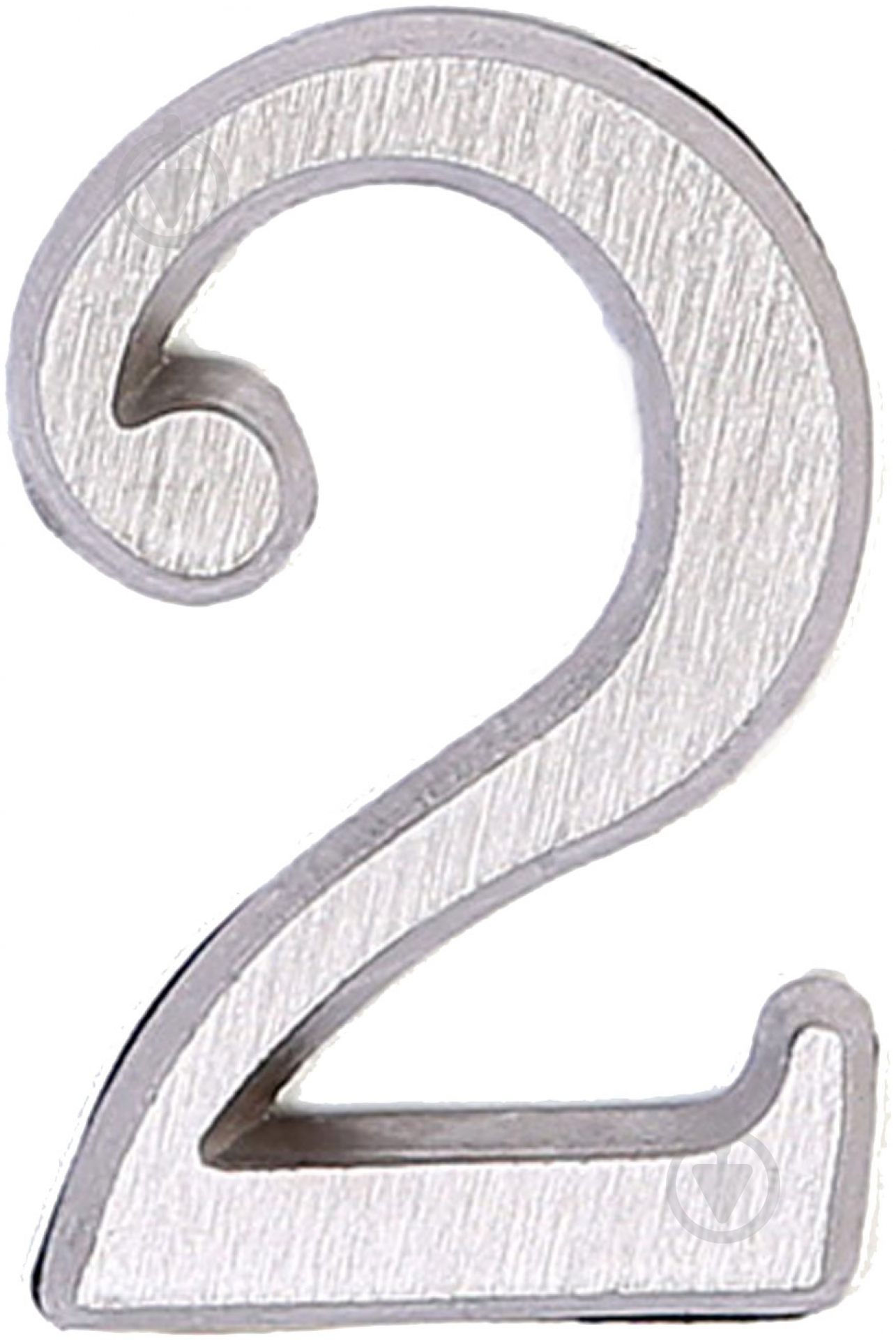 Цифра 2 латунь никель 50 мм Larvij LNB5 BLN #2 - фото 1