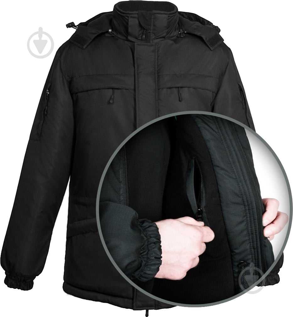 Куртка чоловіча зимова TORNADO Штурман Зимова Р 52-54. Зріст 182-188см р.L чорна - фото 6 Куртка чоловіча зимова TORNADO Штурман Зимова Р 52-54. Зріст 182-188см р.L чорна - фото 6