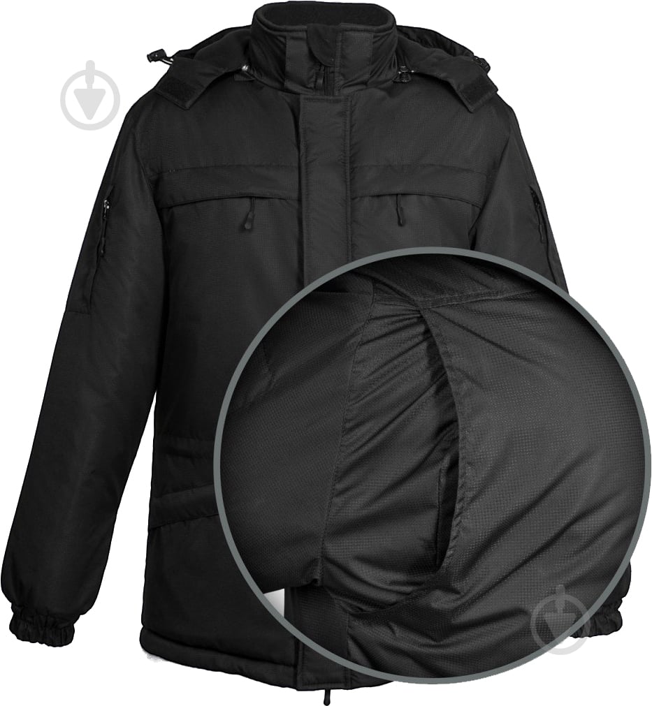 Куртка чоловіча зимова TORNADO Штурман Зимова Р 52-54. Зріст 182-188см р.L чорна - фото 7 Куртка чоловіча зимова TORNADO Штурман Зимова Р 52-54. Зріст 182-188см р.L чорна - фото 7