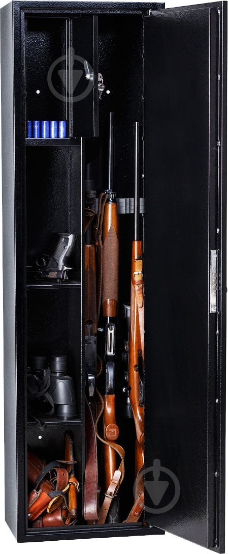 Сейф оружейный Ferocon Е137К1.Т1.П2.9005 (3 ружья + трейзер) - фото 5