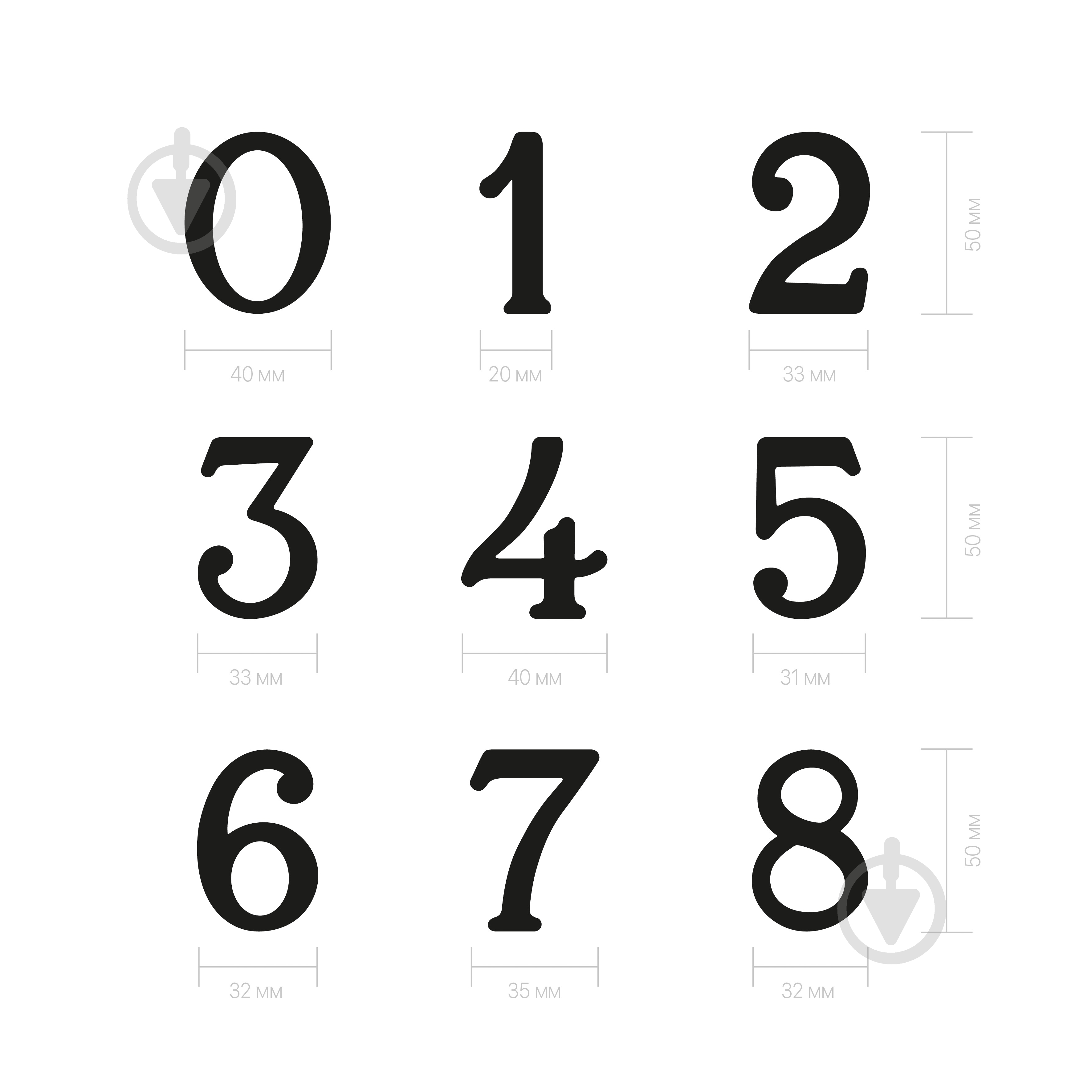 Цифра O латунь никель 50 мм Larvij LNB5 BLN #0 - фото 3