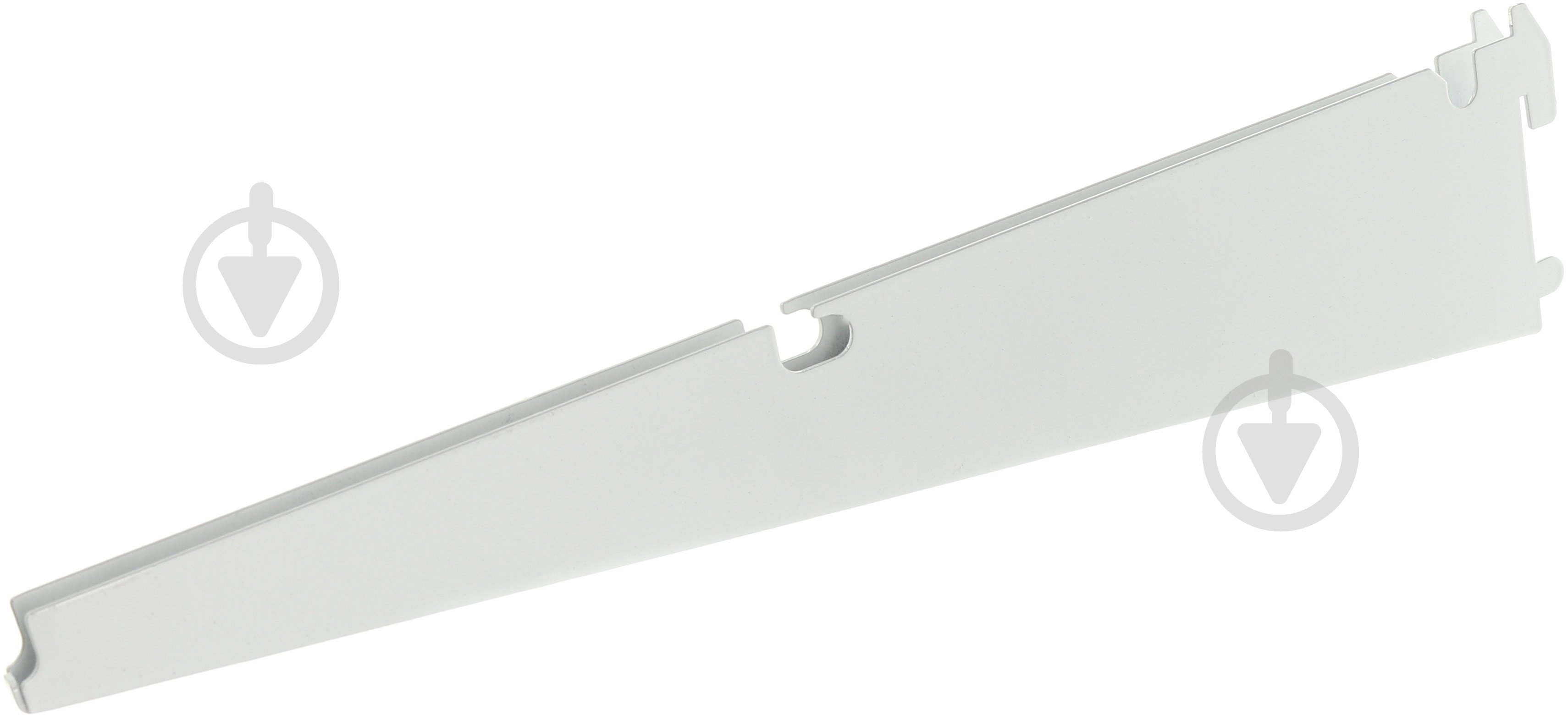 Кронштейн к гардеробной системе Kolchuga 306 мм двойной для металлической полки белый - фото 1