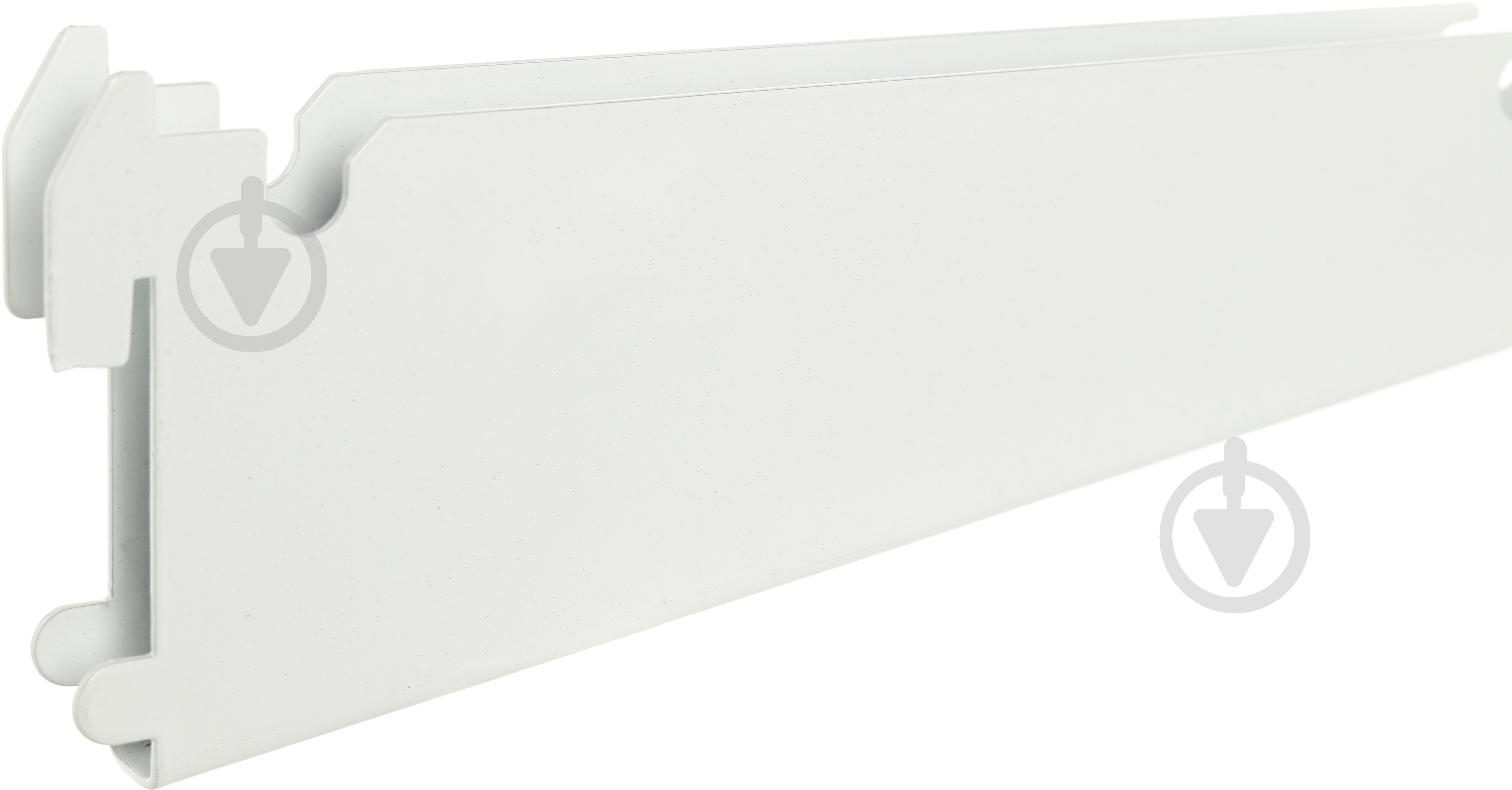 Кронштейн к гардеробной системе Kolchuga 306 мм двойной для металлической полки белый - фото 2