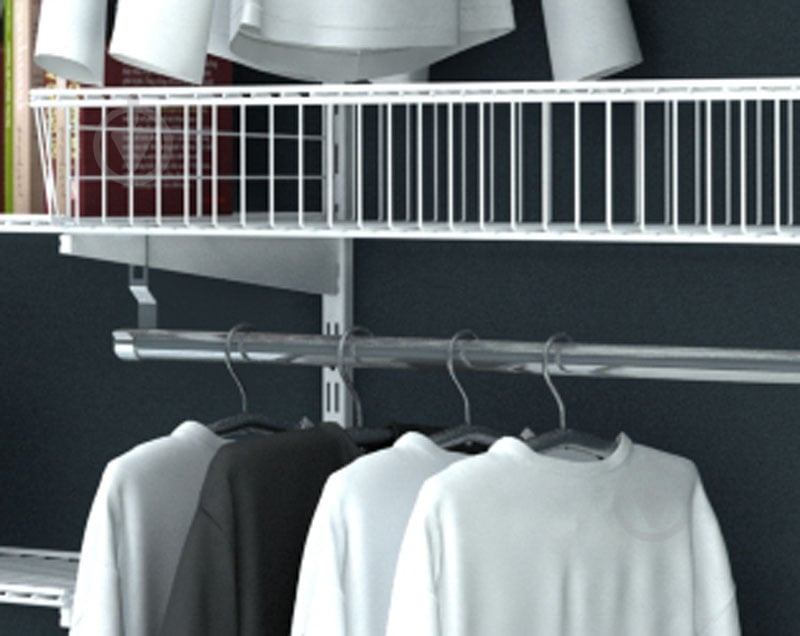 Кронштейн к гардеробной системе Kolchuga 406 мм двойной для металлической полки белый - фото 10