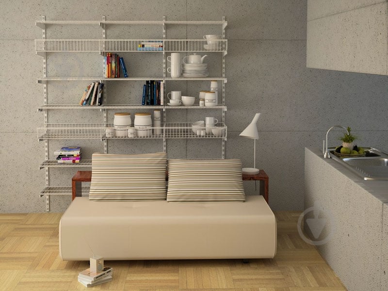 Полка для гардеробной системы Kolchuga 600x306 мм белый - фото 8 Полка для гардеробной системы Kolchuga 600x306 мм белый - фото 8