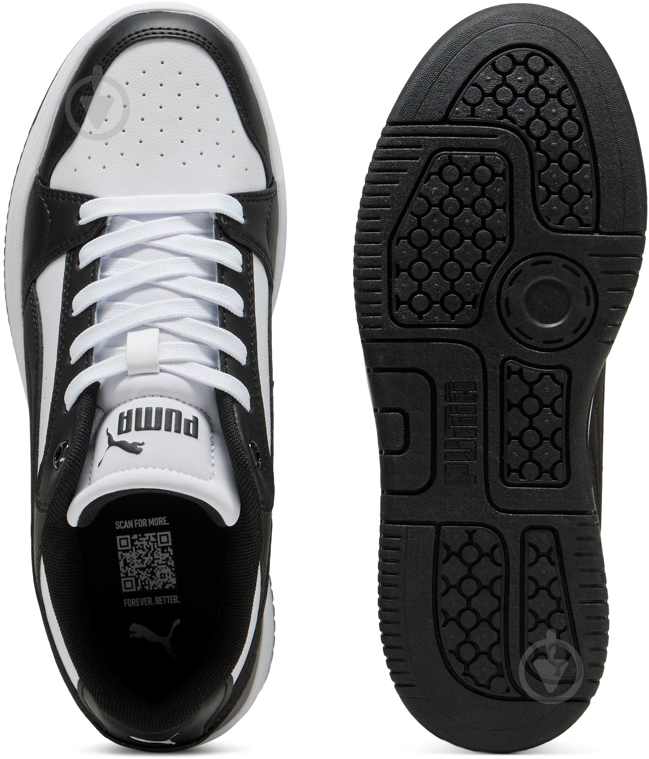 Кросівки жіночі Puma Rebound Femme Low 40259202 р.37,5 білі із чорним - фото 6