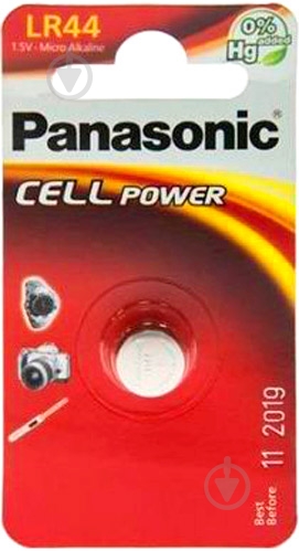 Батарейка Panasonic Cell Power AG13 1 шт. (LR-44EL/1B) - фото 1