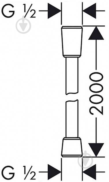 Душевой шланг Hansgrohe Isiflex''B 2 м - фото 2