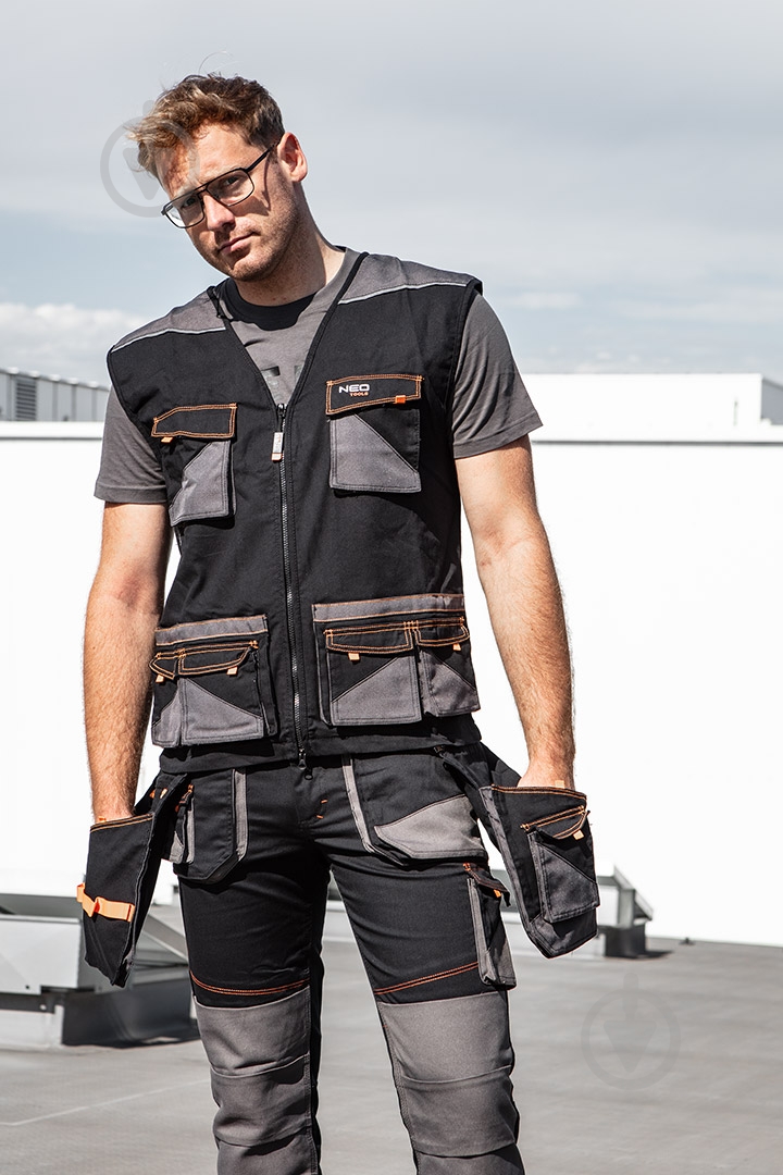 Жилет рабочий NEO tools HD Slim р. M 81-268 черный - фото 15 Жилет рабочий NEO tools HD Slim р. M 81-268 черный - фото 15