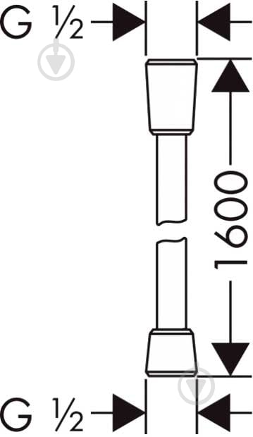 Душовий шланг Hansgrohe Comfortflex 1,6 м (28168000) - фото 2 Душовий шланг Hansgrohe Comfortflex 1,6 м (28168000) - фото 2