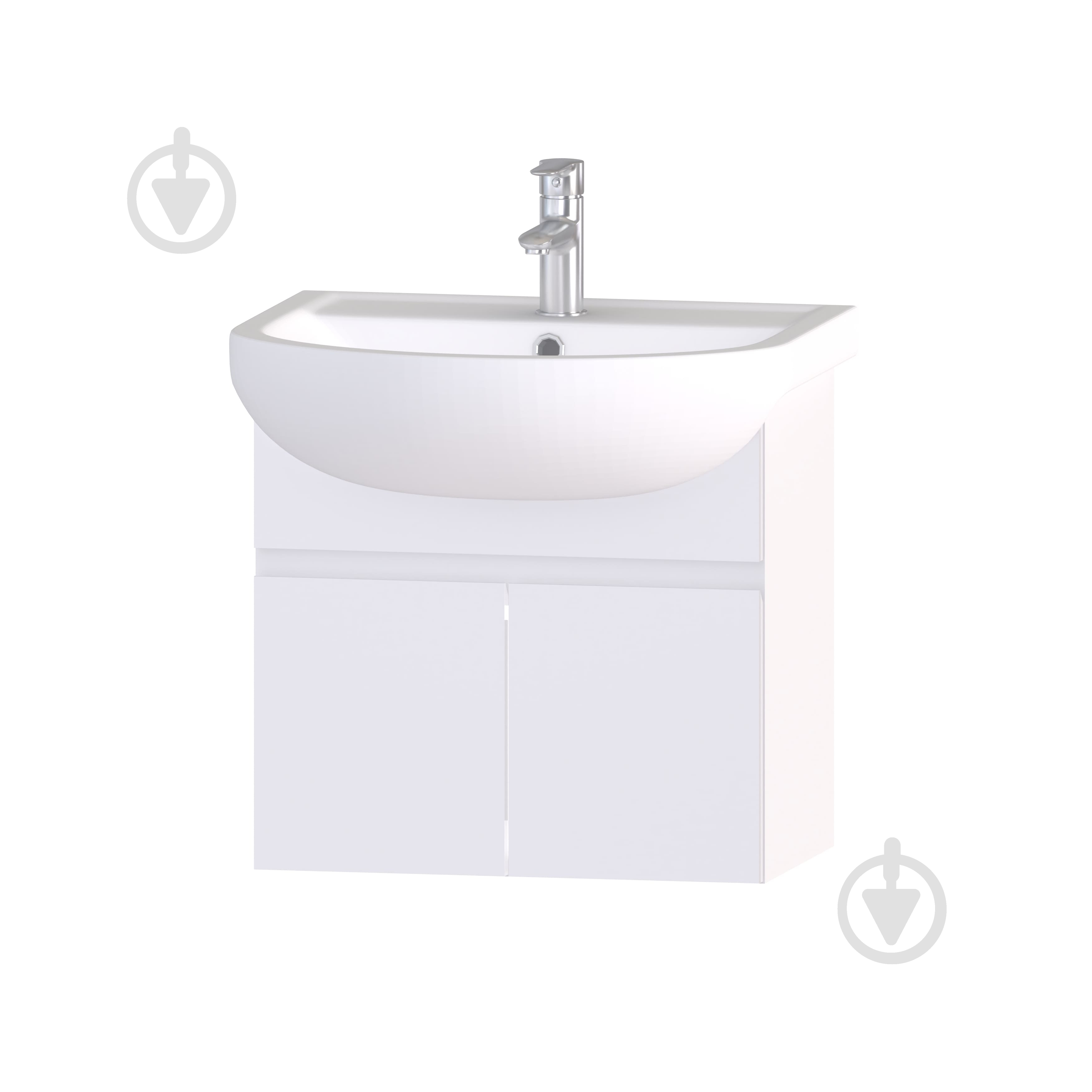 Тумба Світ Меблів консольная Аврора 50 нимфея альба лак под умывальник Arteco 50 - фото 1