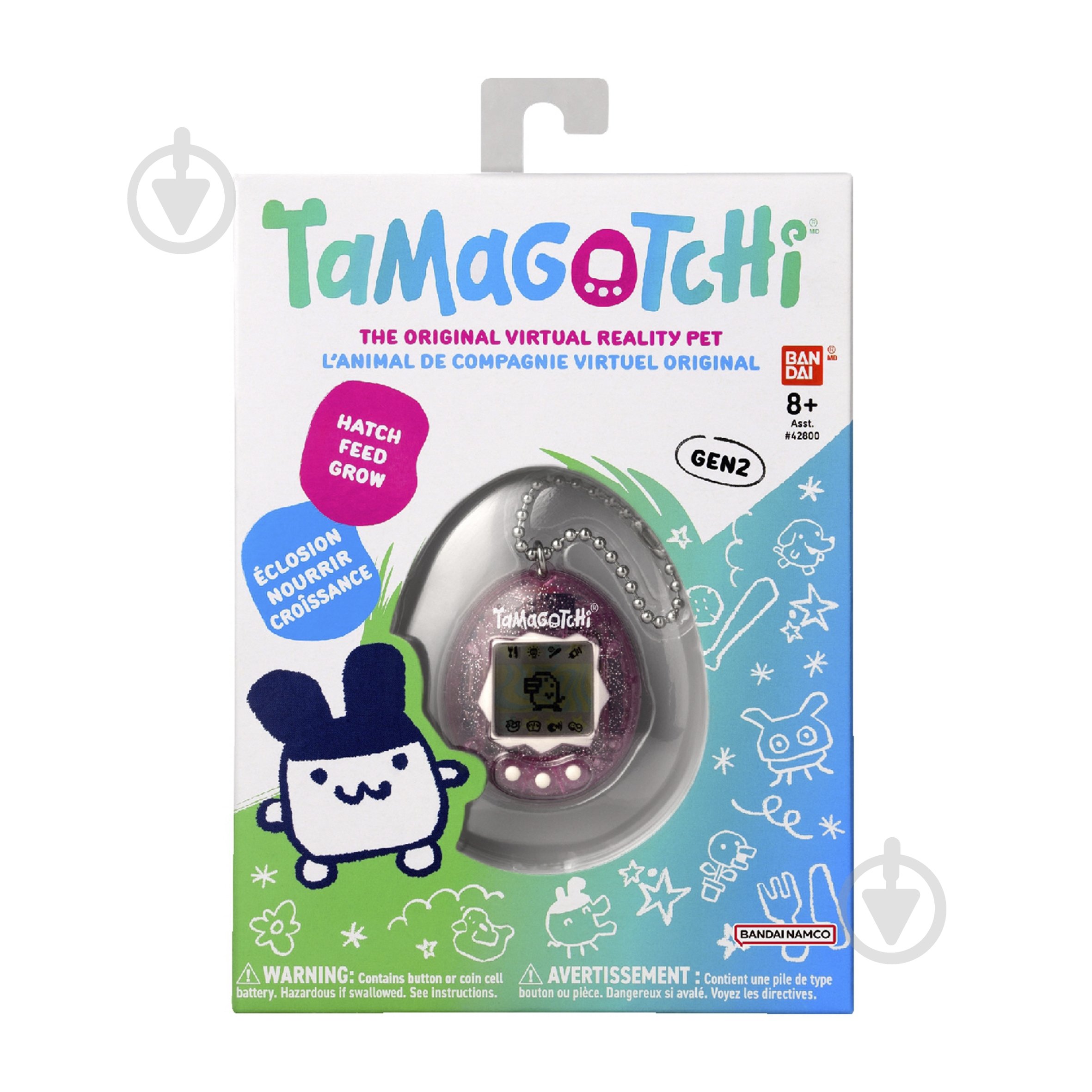 Игрушка интерактивная Tamagotchi Ориджинал Pink Glitter (P2) 123838 - фото 1 Игрушка интерактивная Tamagotchi Ориджинал Pink Glitter (P2) 123838 - фото 1