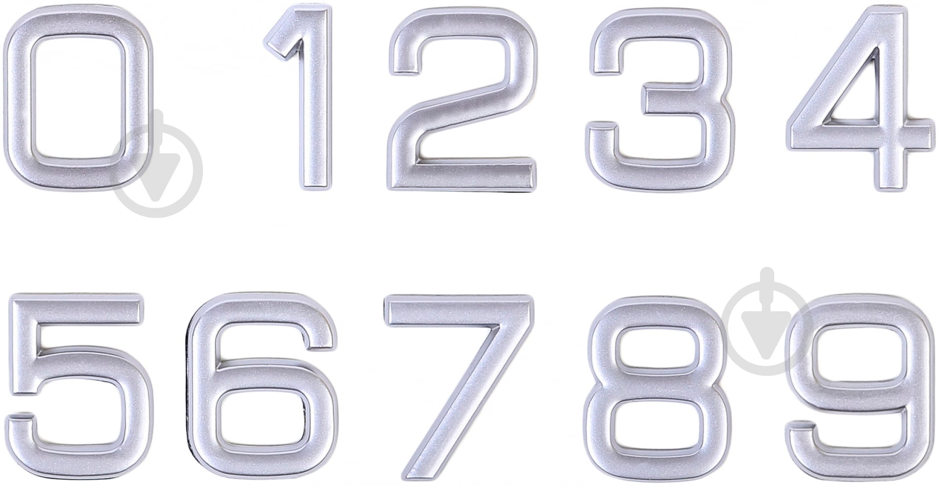 Цифра 2 пластик матовый хром 40 мм Larvij LNP4 MS #2 - фото 2