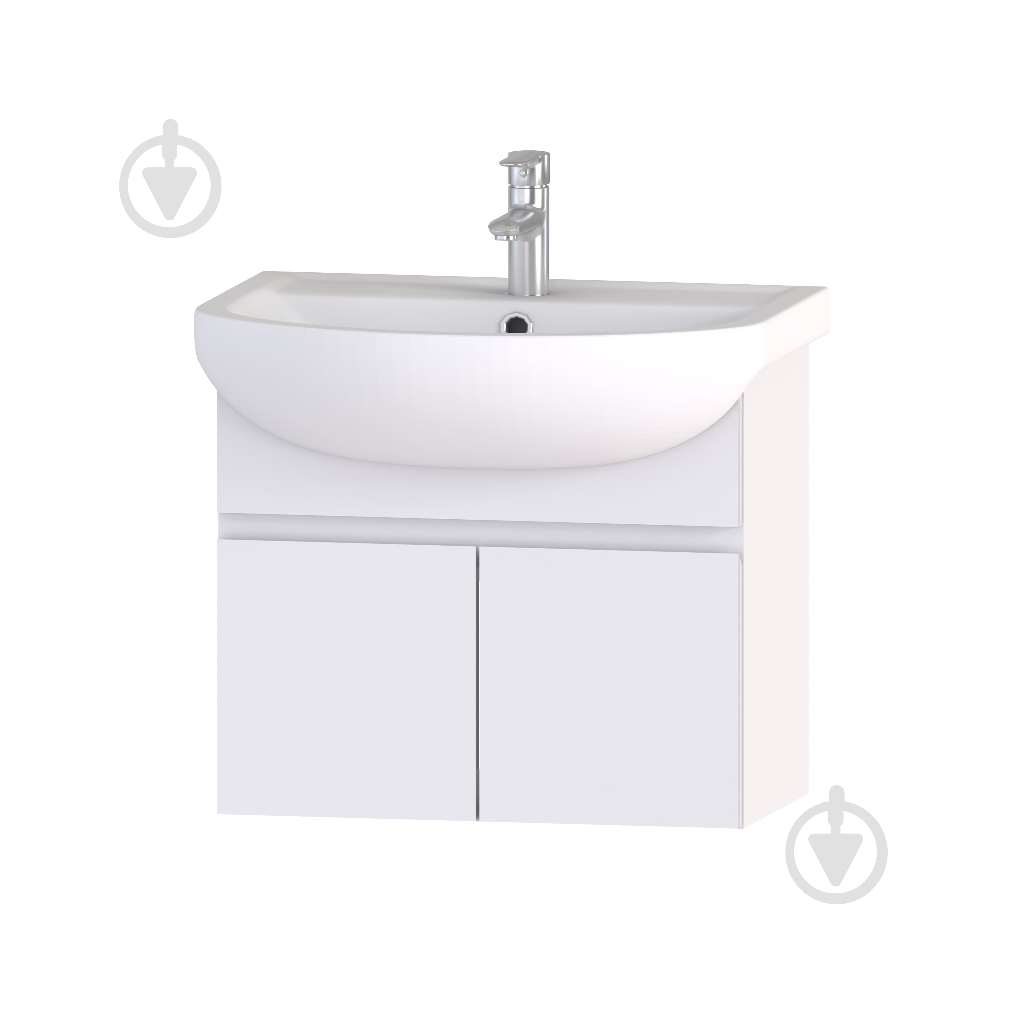 Тумба подвесная Світ Меблів Аврора 55 нимфея альба лак под умывальник Arteco 55 - фото 1