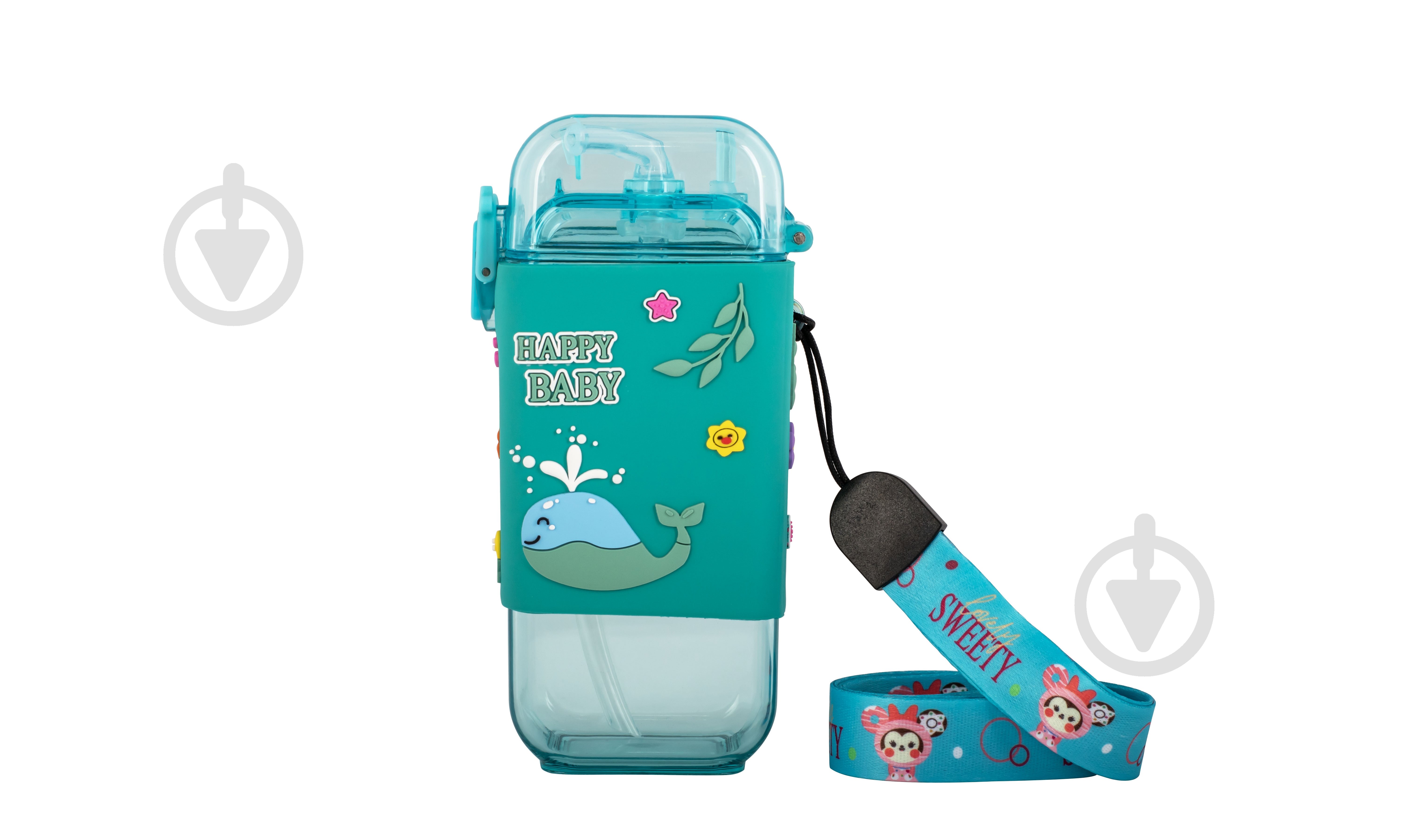 Поїльник Baby Team тритановий з силіконовою трубочкою та ремінцем 225 мл 5091 - фото 6