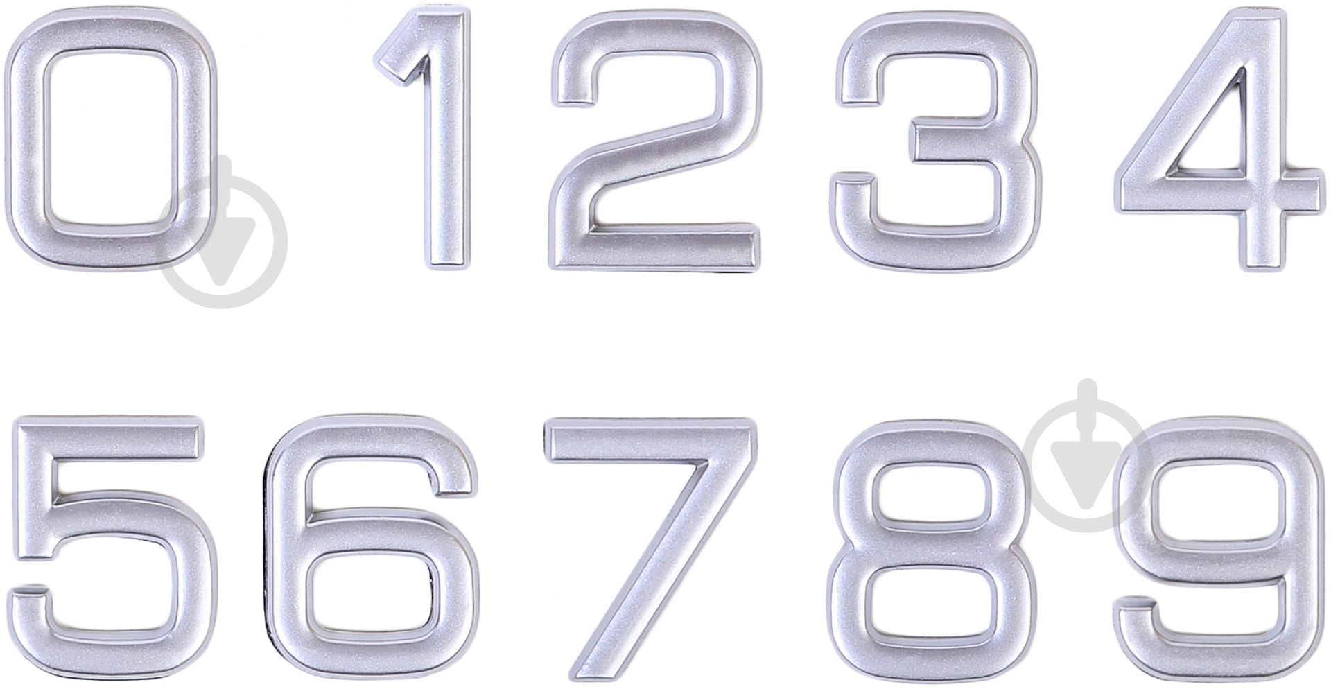 Цифра 9 пластик матовий хром 40 мм Larvij LNP4 MS #9 - фото 2