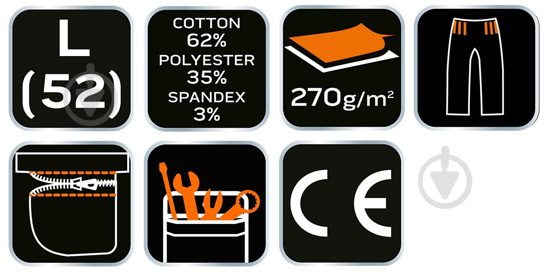 Шорты NEO tools Premium р. M 81-276 синий - фото 10