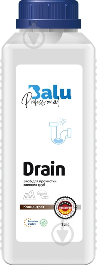 Засіб для чищення труб BALU Drain 1 л - фото 1 Засіб для чищення труб BALU Drain 1 л - фото 1