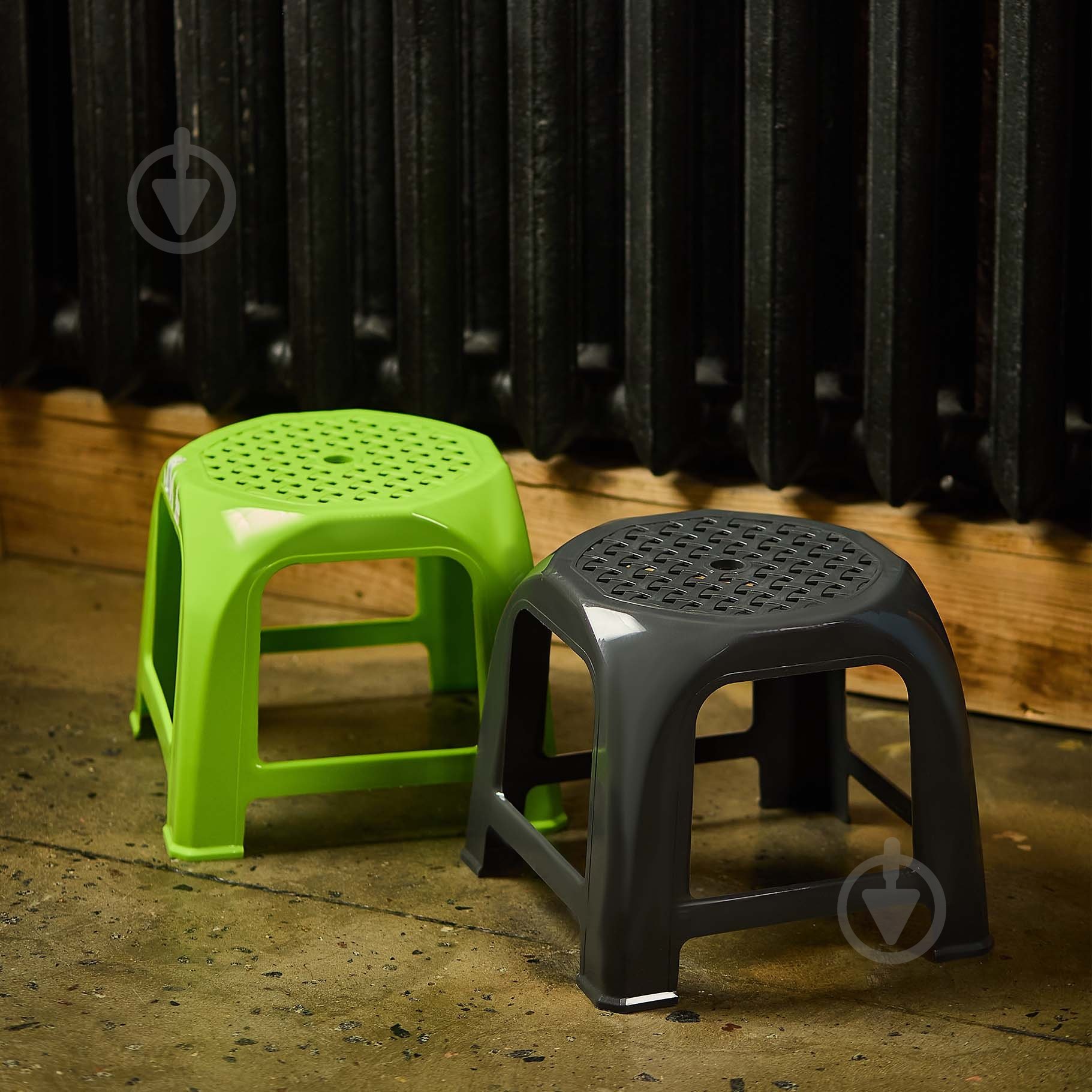 Табурет пластиковый Алеана Малятко 27x32x32 см оливковый - фото 2