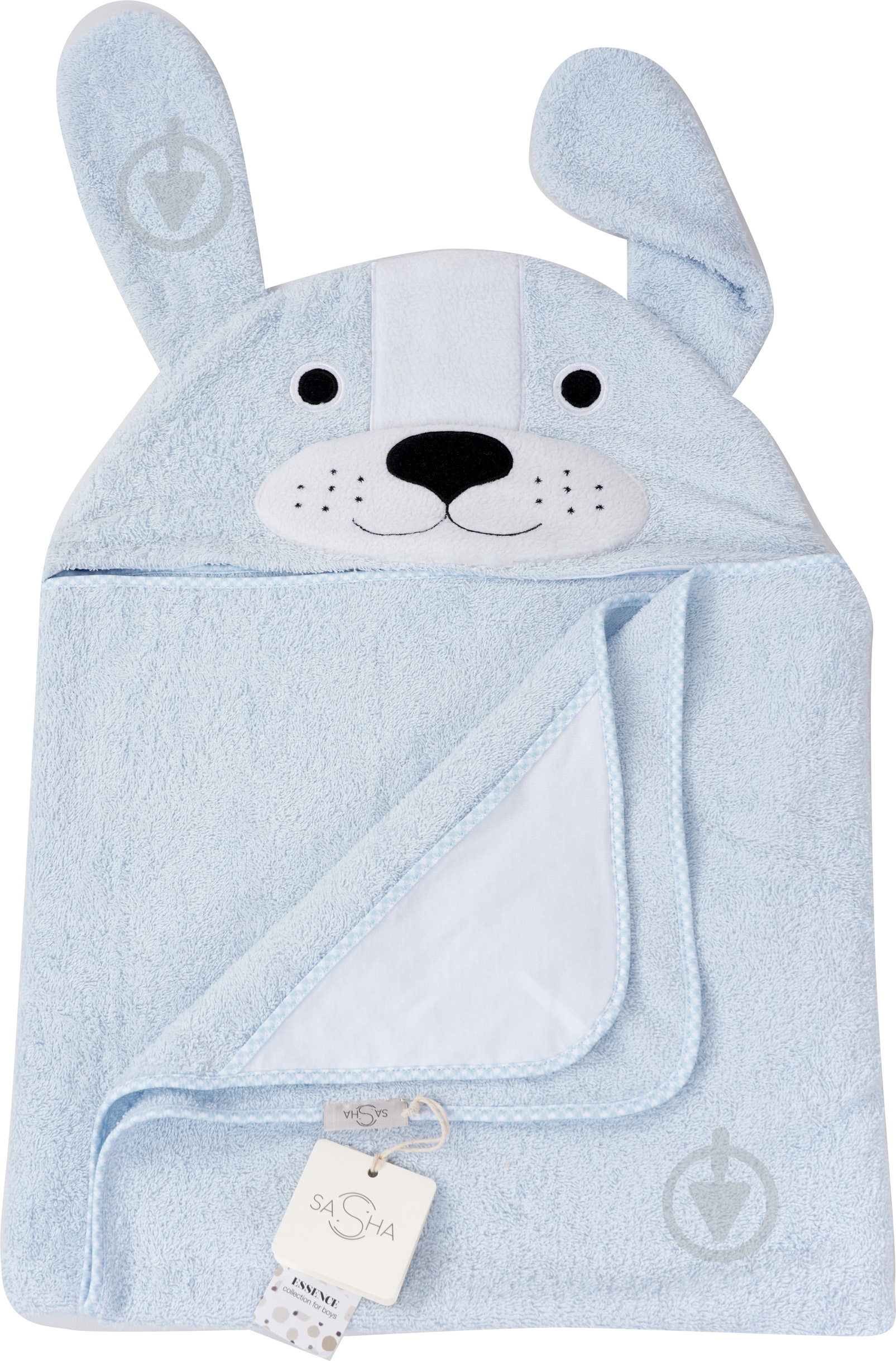 Рушник-куточок Sasha 70х120 см блакитний 150/3 - фото 1 Рушник-куточок Sasha 70х120 см блакитний 150/3 - фото 1