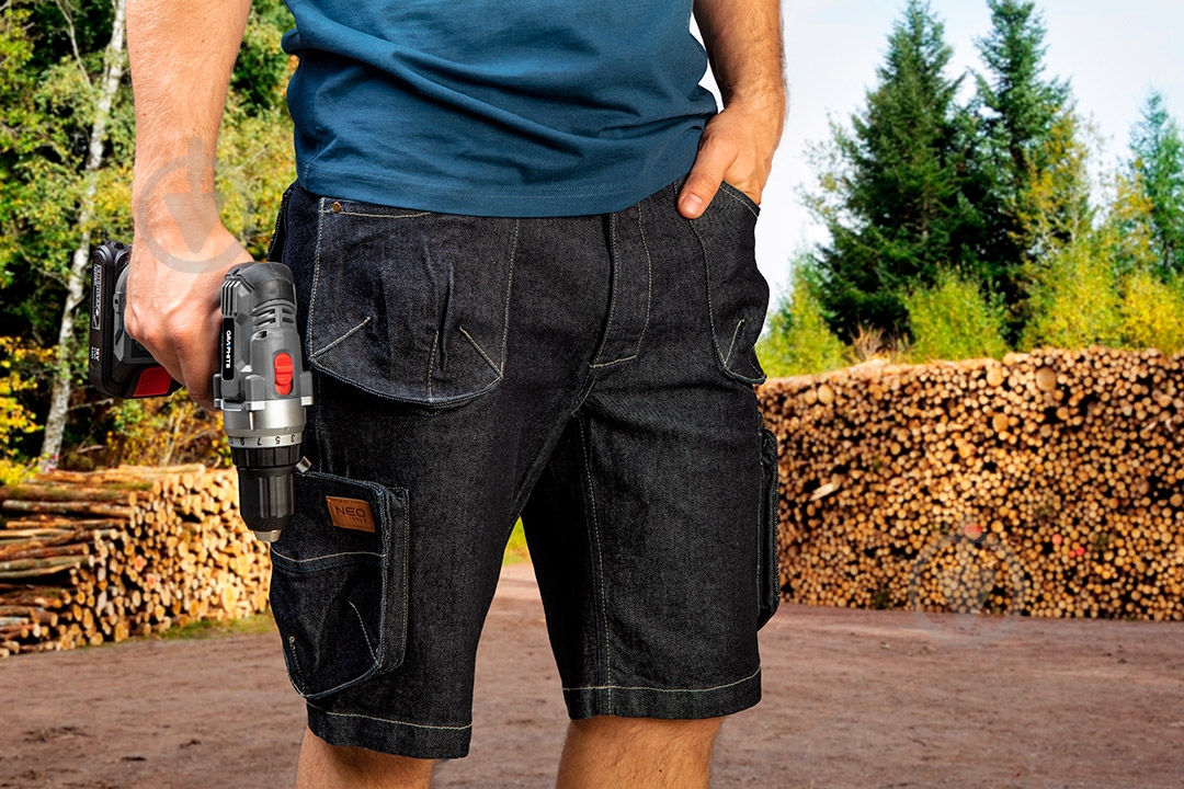 Шорты NEO tools Denim р. M 81-279 джинс - фото 9