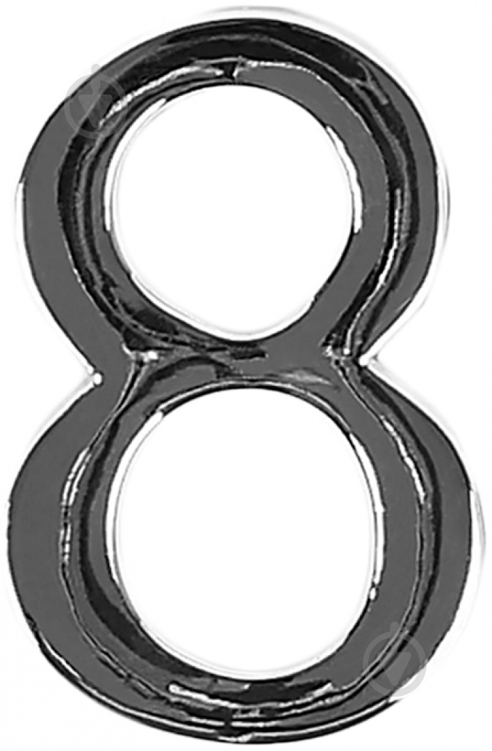 Цифра 8 цинк хром 45 мм Larvij LNZ4 CP #8 - фото 1 Цифра 8 цинк хром 45 мм Larvij LNZ4 CP #8 - фото 1