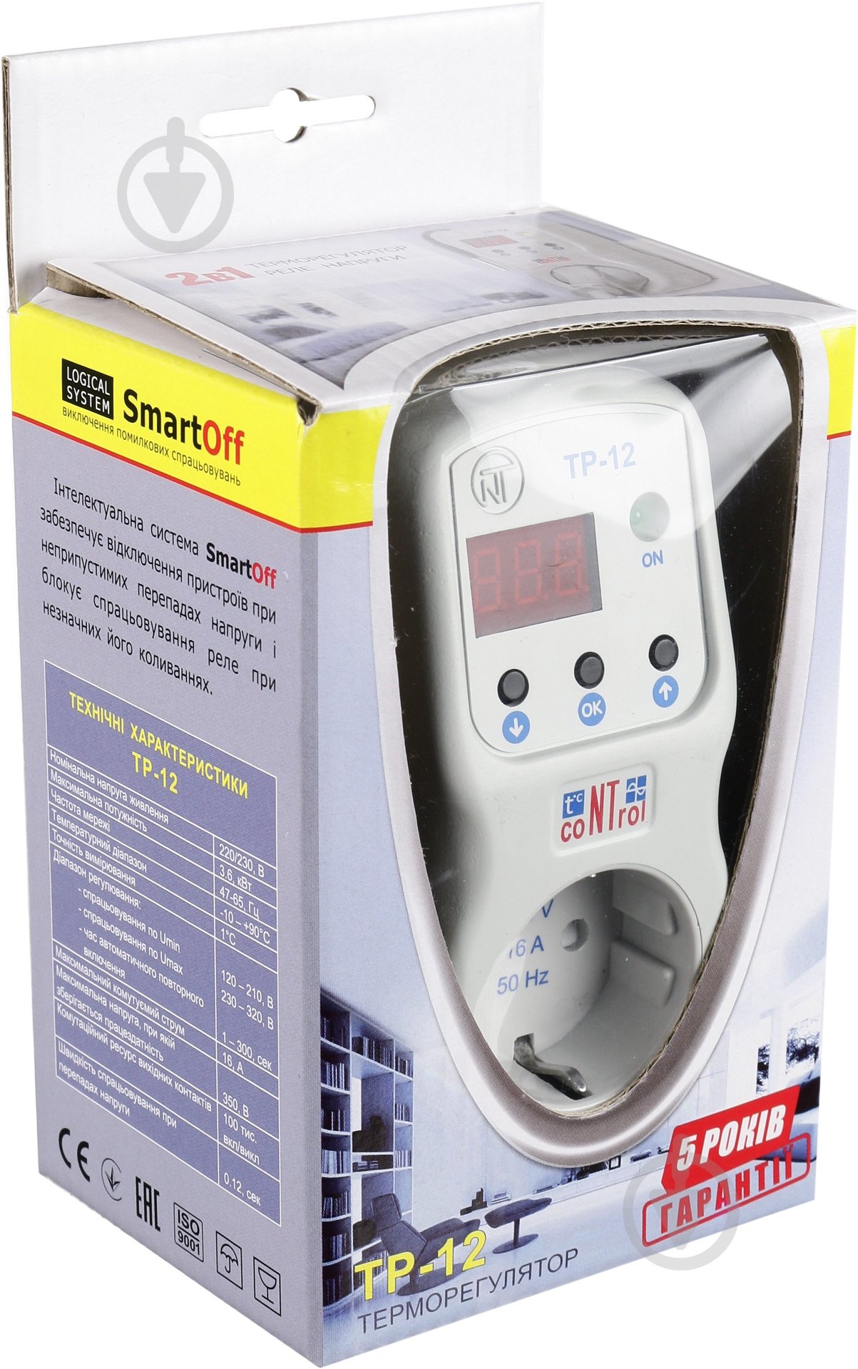 Терморегулятор Volt Control з функцією реле перенапруги TP-12 - фото 4