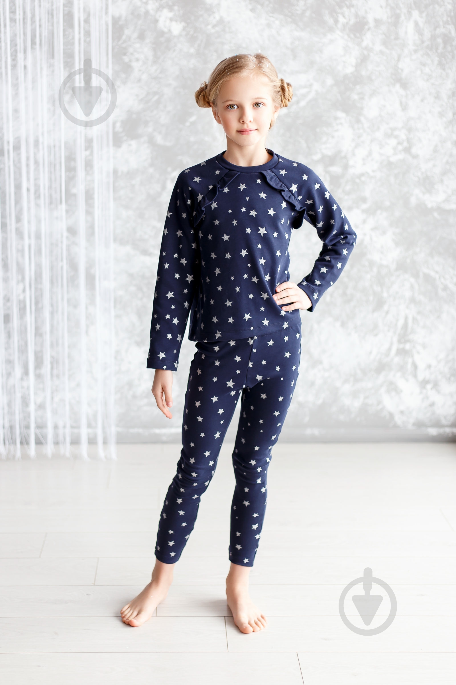 Реглан для девочки Sasha р.128 синий 4274 - фото 1