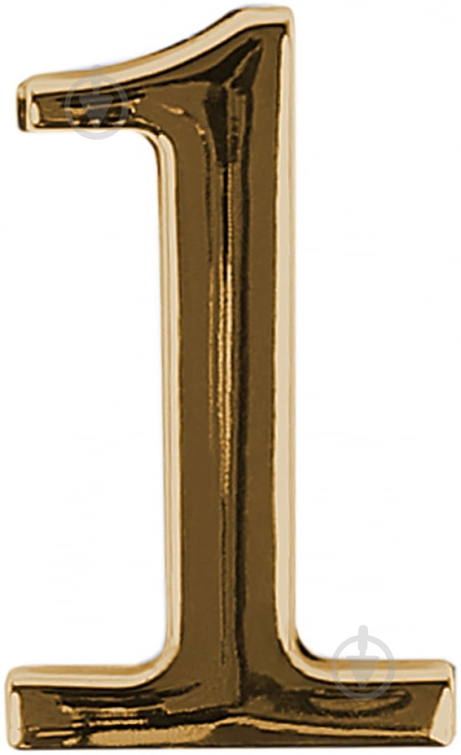 Цифра 1 цинк золотой 45 мм Larvij LNZ4 GP #1 - фото 1